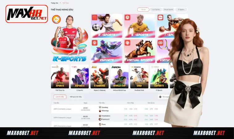 Max88 - Trang Chủ Nhà Cái Max88.com Hoàn Trả Vô Tận 23 Thể thao – Sân chơi cá cược đa dạng, tỷ lệ kèo hấp dẫn